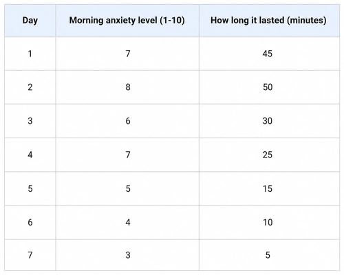 Morning Anxiety Level Quantification Scale
