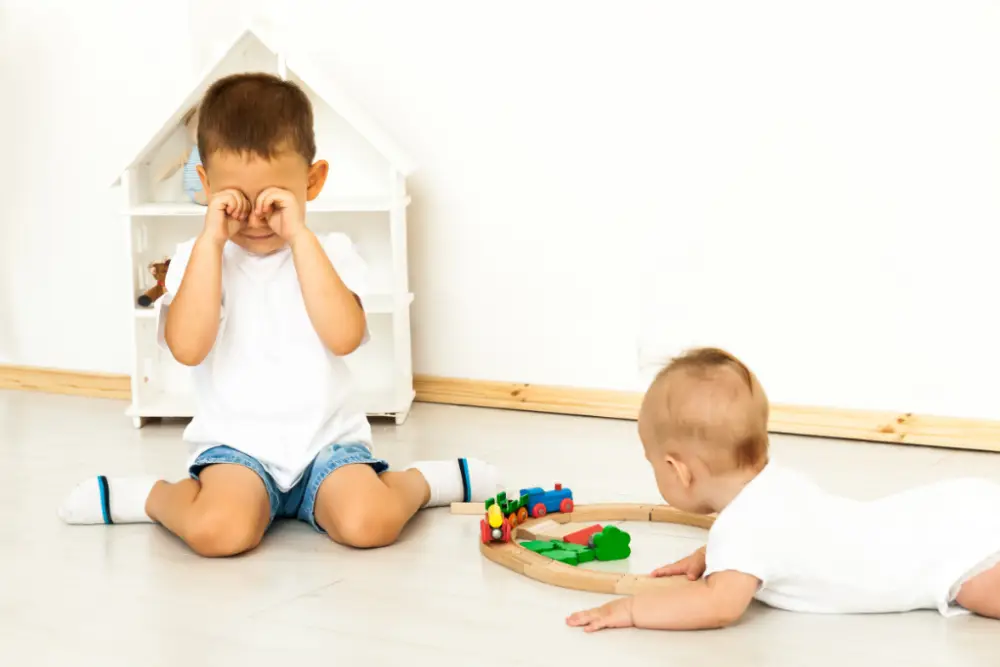 toddler jealous of baby