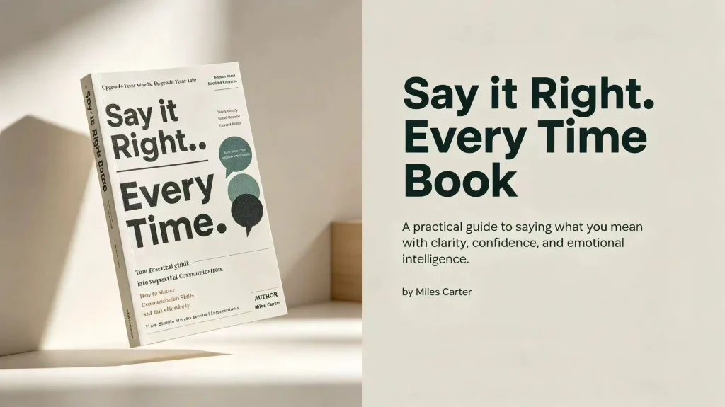 Say It Right Every Time Book
